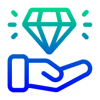 Icon Hand und Diamant